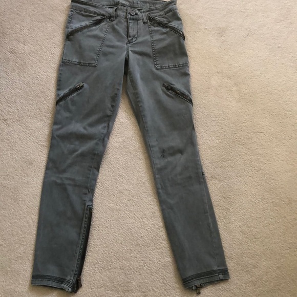 Blank NYC Womens 25 Zip Pocket Skinny Leg Zip Ankle High Rise Utility Moto Jeans - Picture 2 of 6